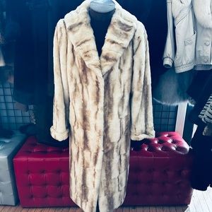 DENNIS by Dennis Basso Luxury Faux Fur Full Length Coat